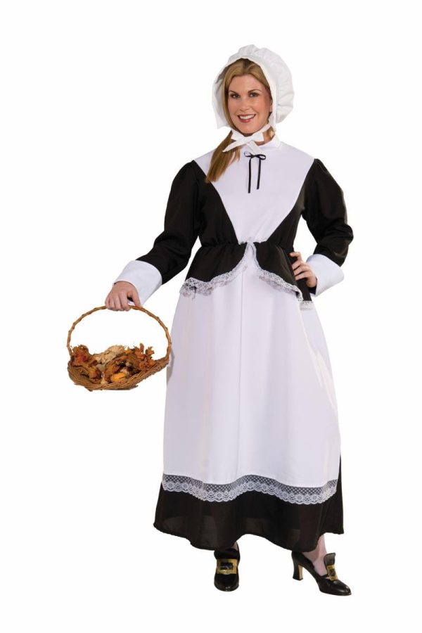 Thanksgiving Colonial Pilgrim Costume Dress Adult Plus Online