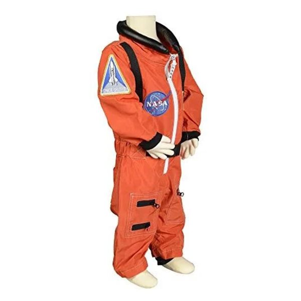 Jr Astronaut Suit (Orange) W Cap Child Costume Hot on Sale - Image 5