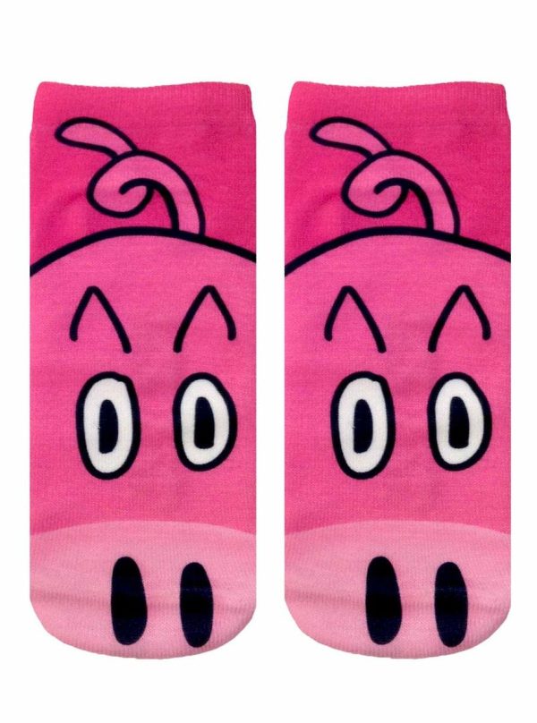 Pig Photo Print Ankle Socks on Sale