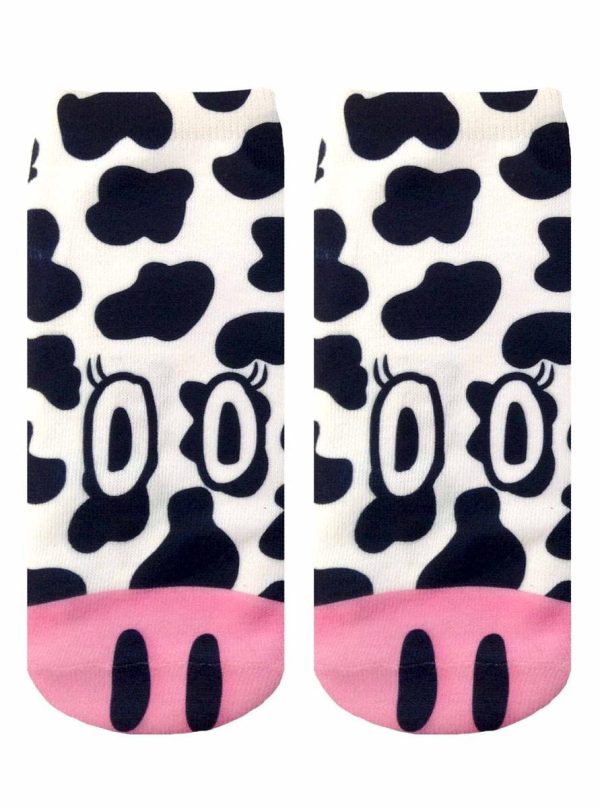 Cow Photo Print Ankle Socks For Cheap