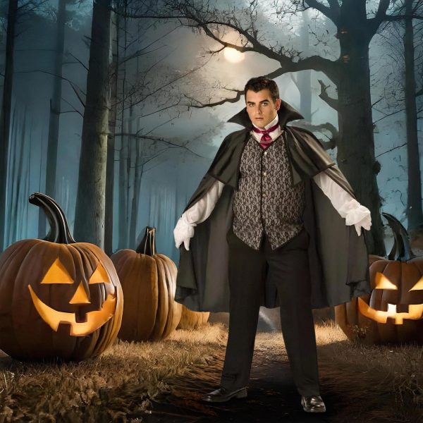 Midnight Vampire Cape & Vest Designer Costume Adult Discount - Image 3