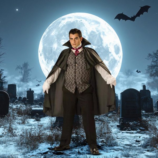 Midnight Vampire Cape & Vest Designer Costume Adult Discount - Image 2